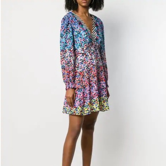 SALONI
Eve Floral Print Dress In Rainbow Gardenia - Picture 3 of 8